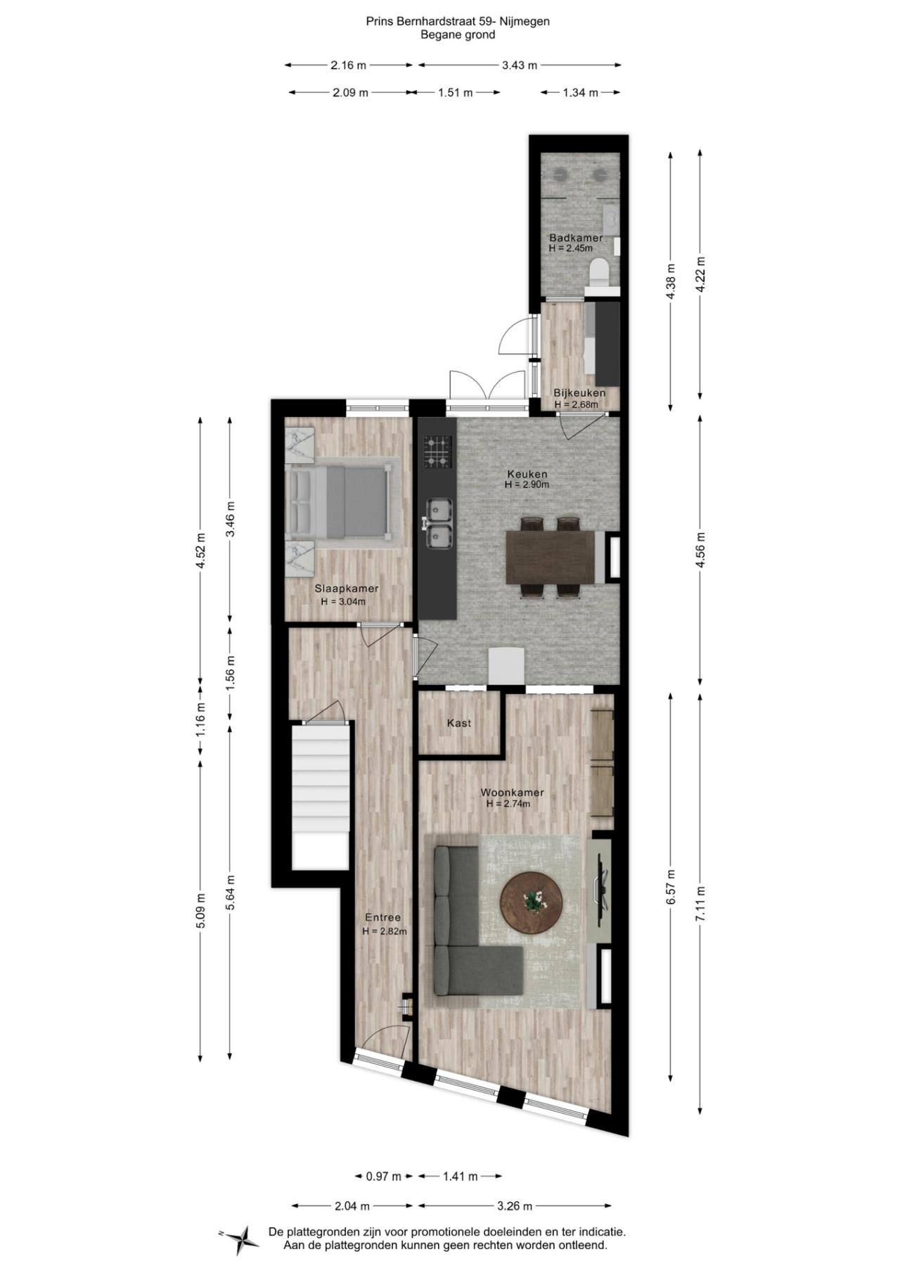 Prins Bernhardstraat 59, Nijmegen (6521 AD)