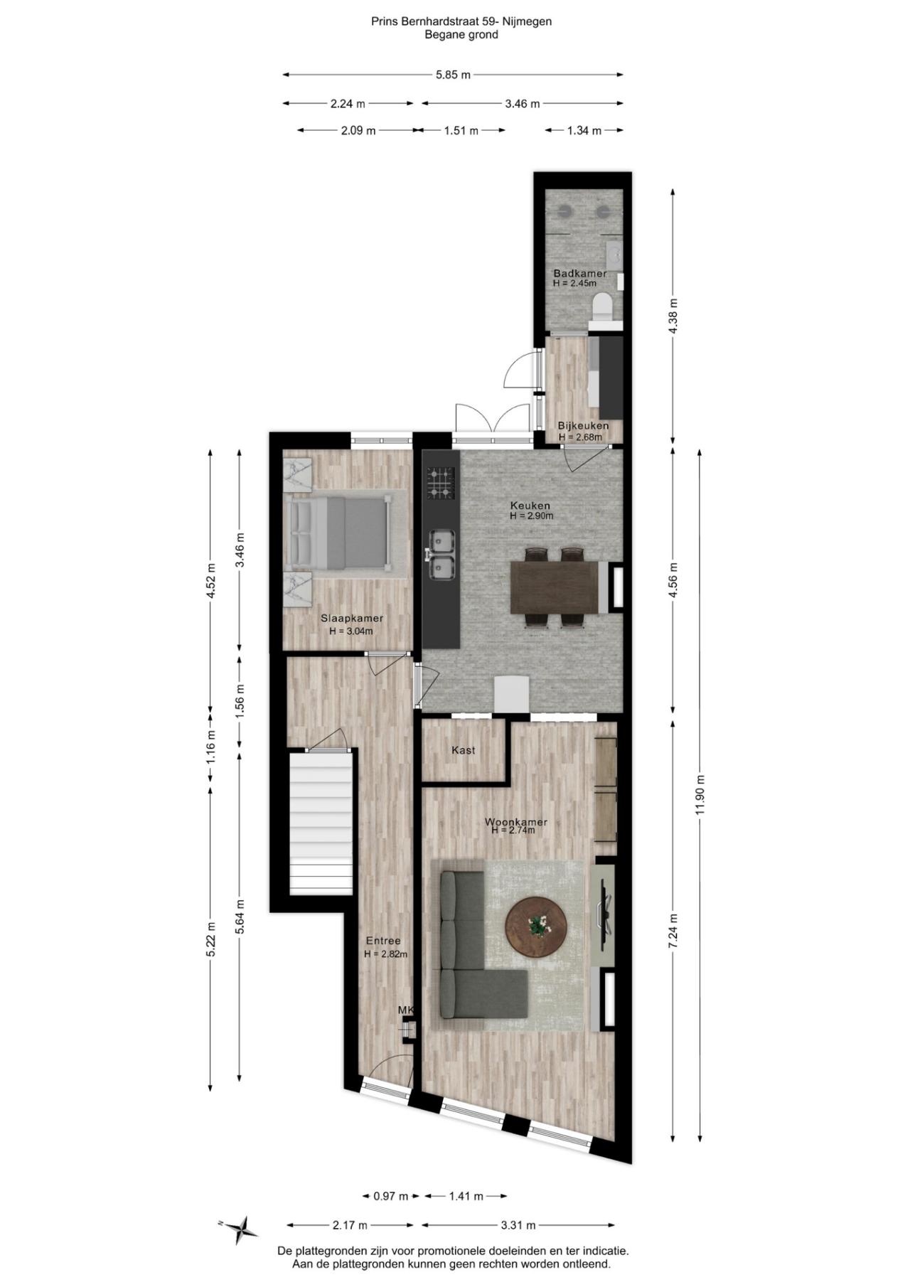Prins Bernhardstraat 59, Nijmegen (6521 AD)